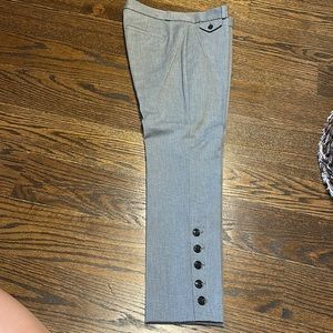 Banana Republic gray skinny pants black buttons